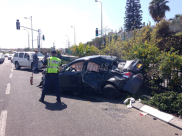 بالصور: 3 إصابات طفيفة بحادث طرق متسلسل قرب مفرق فولفسون بيافا